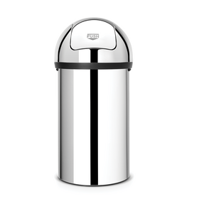 Brabantia Push Bin afvalemmer 60ltr Brilliant Steel
