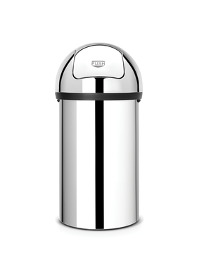 Brabantia Push Bin afvalemmer 60ltr Brilliant Steel
