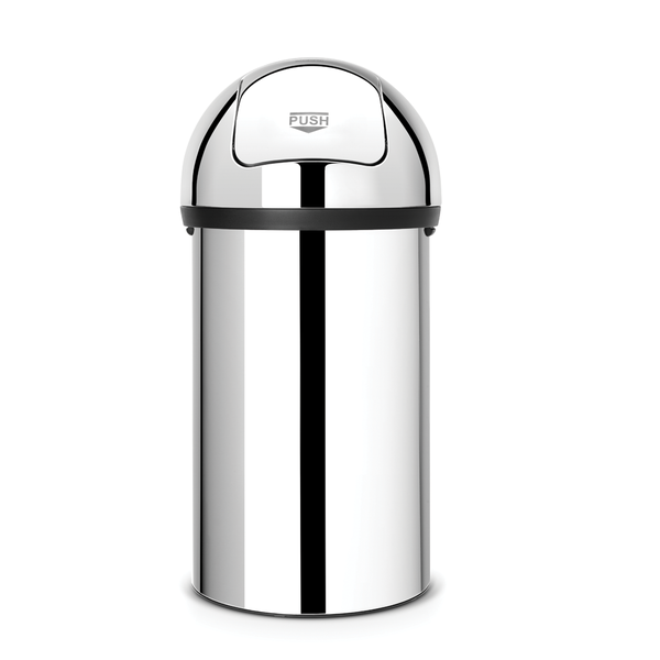 Brabantia Push Bin afvalemmer 60ltr Brilliant Steel