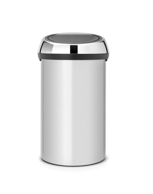 Brabantia Touch Bin Afvalemmer 60ltr Metallic Grey/Brilliant Steel