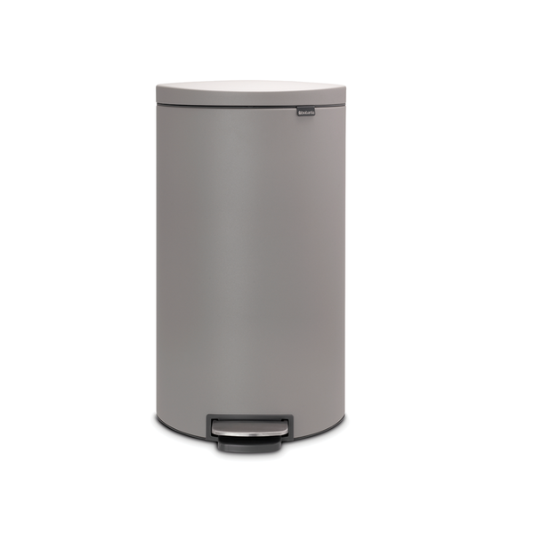 Brabantia Flatback+ pedaalemmer 30ltr Mineral Concrete Grey