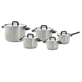 BK Cookware Flow Cool Kookpannenset- 5 delig - RVS - Veilig afgietsysteem