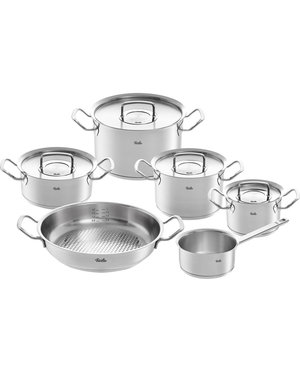 Fissler Original Profi Collection - 6 Delig - Hapjespan - Steelpan - RVS deksels
