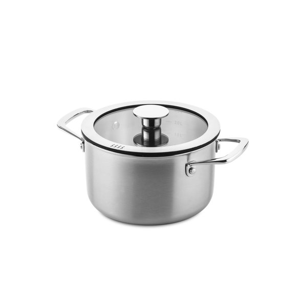 DUCQ DUCQ - Hoge Kookpan - Downdraft - 3-Laags - 18 cm