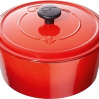 Fontignac Main Libres braadpan - Gietijzer - Rond - 26 cm - Rood