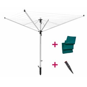 Leifheit Droogmolen Linolift 600 Quickstart - incl. grondanker en beschermhoes - 60m -