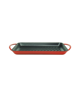 Relance Grillplaat - Gietijzer - 33x22 cm - rood/zwart