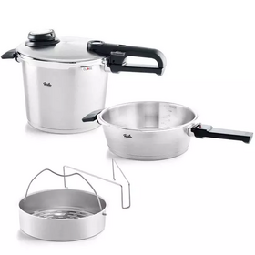 Fissler Fissler Vitavit Premium Snelkookset met Inzet, 2,5L / 6L