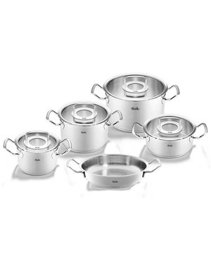 Fissler Original-Profi Collection 2022 Pannenset met Serveerpan en Glasdeksels, 5-delig