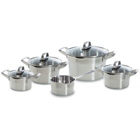 BK Cookware BK Premium+ pannenset - 5 delig - RVS - Veilig afgietsysteem