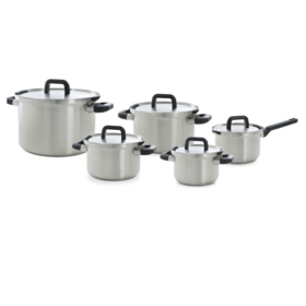 BK Cookware BK Flow Cool Kookpannenset -  RVS - Veilig afgietsysteem