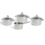 BK BK Essentials Kookpannenset - RVS - 4 delig - met glazen deksels