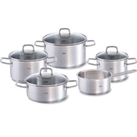 Fissler Viseo Kookpannenset - 5 delig - RVS - met glazen deksels