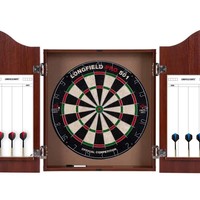 Dartbord houten kast Complete Set - Rood/Bruin