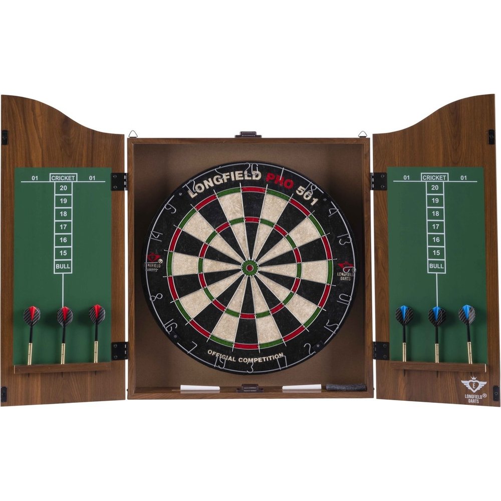 Cible De Fléchettes Professionnelle Longfield PRO 501 - Diamètre 45 Cm, épaisseur 38 Mm - Avec Fil Rond Et Bull Sans Agrafe - 10