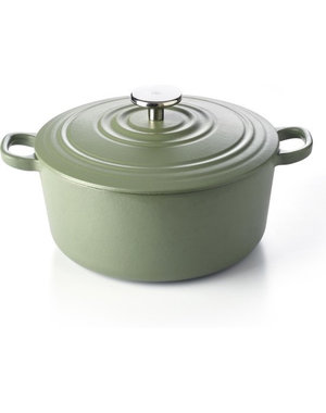 BK Cookware Bourgogne Braadpan - Olive Green - 24 cm - Gietijzer