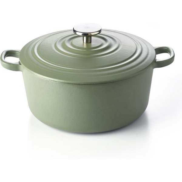 BK BK Bourgogne Braadpan - Olive Green - 24 cm - Gietijzer