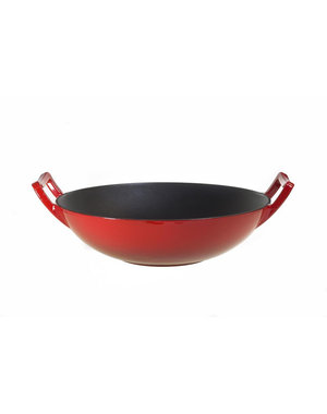 Relance Wadjan Wok-Set - Wokpan - Gietijzer - 36 cm - Rood