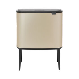 Brabantia Brabantia Bo Touch Bin Afvalemmer 3 x 11 ltr - Metallic Gold