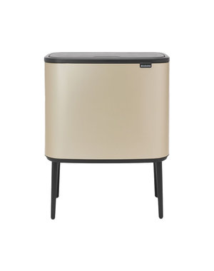 Brabantia Bo Touch Bin Afvalemmer - 3 x 11 liter - Metallic Gold