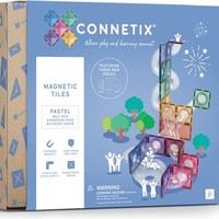 Connetix - Pastel Ball Run Pack knikkerbaan Uitbreiding 80 stuks - magnetisch constructiespeelgoed