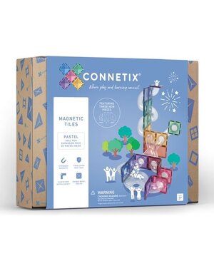 Connetix Pastel Ball Run Pack knikkerbaan Uitbreiding 80 stuks