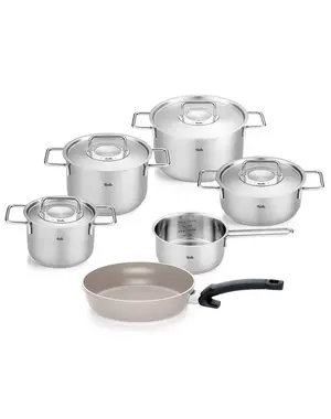 Fissler Pure Collection Pannenset met Steelpan, Ceratal Koekenpan en RVS Deksels, 6-delig