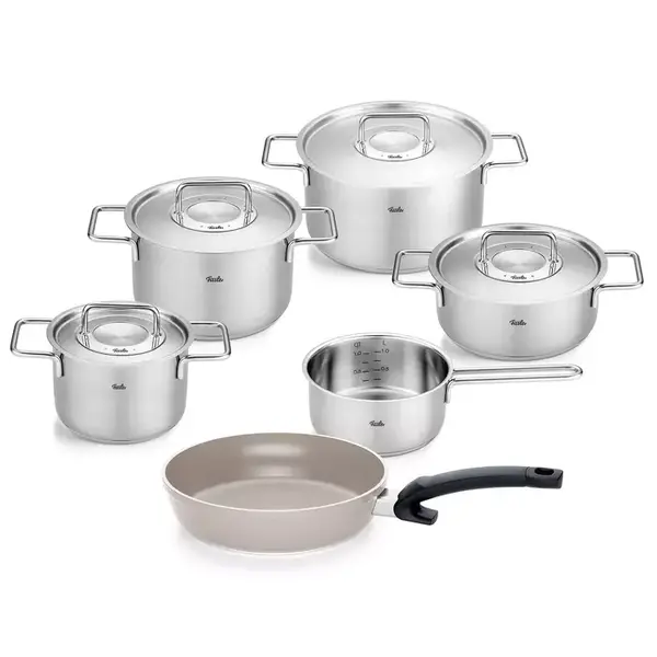 Fissler Fissler Pure Collection Pannenset  Ceratal Koekenpan en RVS Deksels, 6-delig