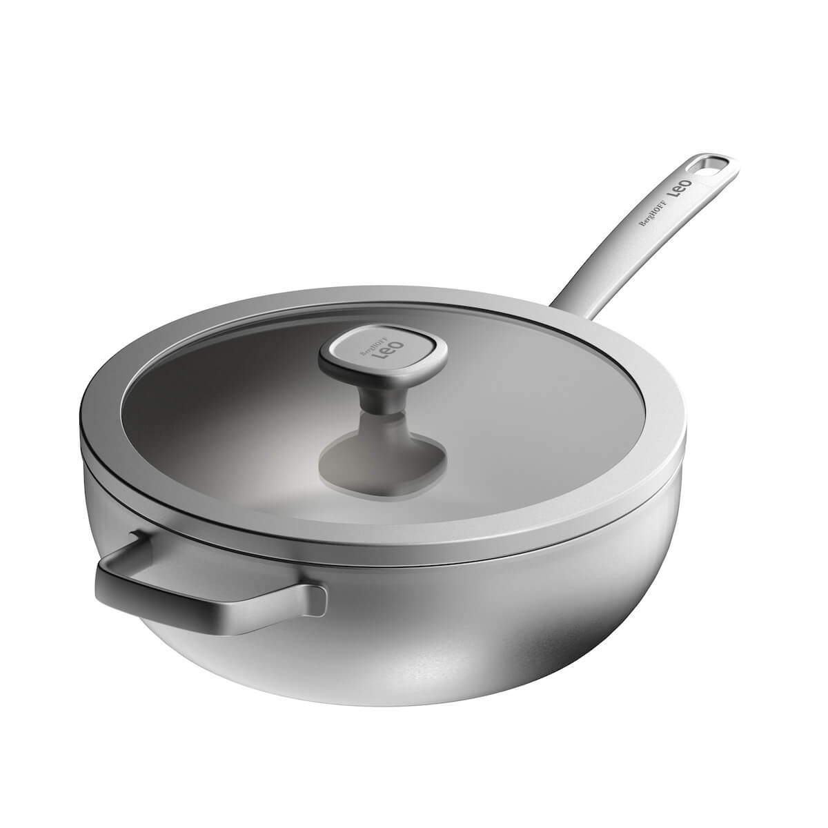 KAMBERG - Kookpan 28 cm van roestvrij staal 18/10 Triply - PFAS-vrij - Inclusief deksel - Voor alle warmtebronnen inclusief inductie en oven - 0008276, Grijs