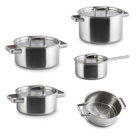 Habonne Habonne King pannenset 4 delig - RVS - met stoominzet 20cm