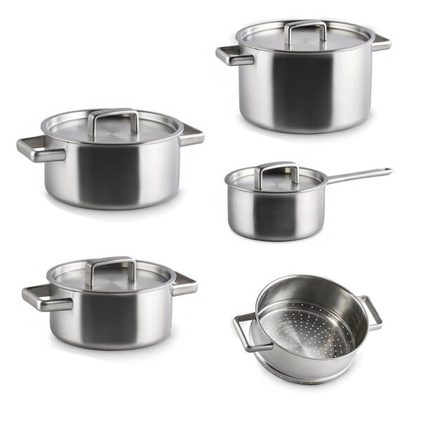 Habonne Habonne King Triply pannenset 4 delig - RVS - met stoominzet