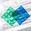 CONNETIX  CONNETIX - 2 Basisplaten 30 x 30 cm - Groen en Blauw