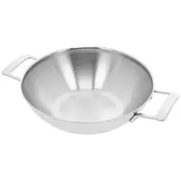 Industry 5 RVS Wokpan - 30cm - 2 handvaten