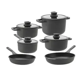 BergHOFF BergHOFF Leo Stone Pannenset 6-delig + gratis panbeschermers