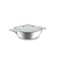 Avance Wok - 24 cm - Triply RVS - met glasdeksel