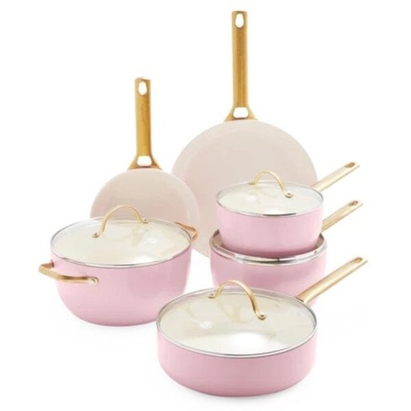 Greenpan Greenpan Padova Blush Pink 10-delige Pannenset