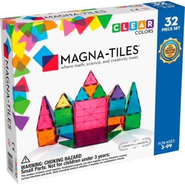 Magna Tiles Magna Tiles Clear Colors bouwset - 32 stuks