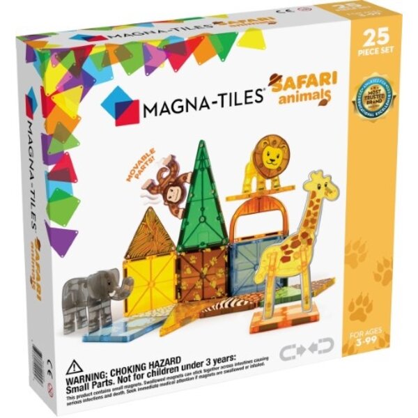 Magna Tiles Magna Tiles Safari Animals Dieren - 25 stuks