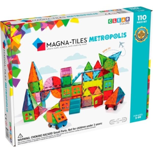 Magna Tiles Magna Tiles Metropolis Clear Colors - 110 stuks