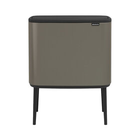 Brabantia Brabantia Bo Touch Bin Afvalemmer - 3 vakken - Platinum