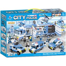 LX LX Stads politie bouwset 8 in 1 set