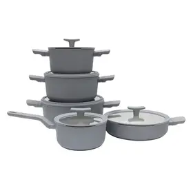 BergHOFF BergHOFF Pannenset Balance Recycled Moonmist 5 delig - Downdraft