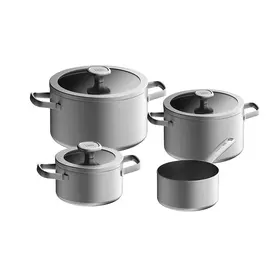BergHOFF BergHOFF Leo Pannenset Graphite 4 delig - gerecycled RVS