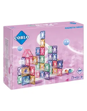 Coblo Magnetische Knikkerbaan Pastel - 100 delig