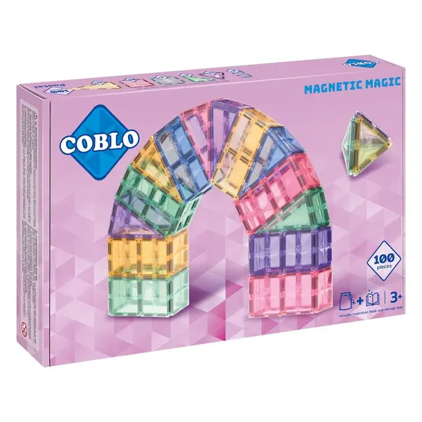 Coblo Coblo Magnetische bouwstenen Pastel - 100 delig