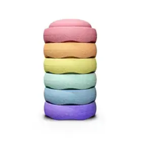 Coblo Stapelstenen Pastel Regenboog - 6 delig