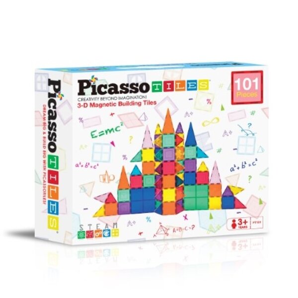 Picasso Tiles PicassoTiles Magnetic Tiles  set - 101 delig