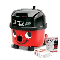 Numatic Henry Next HVN-200-11 - Stofzuiger Rood - met Gratis pak stofzuigerzakken