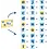 Coblo Coblo Magneet letters - 60 delig