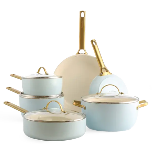 Greenpan Greenpan Padova pannenset 10-delig - Light blue